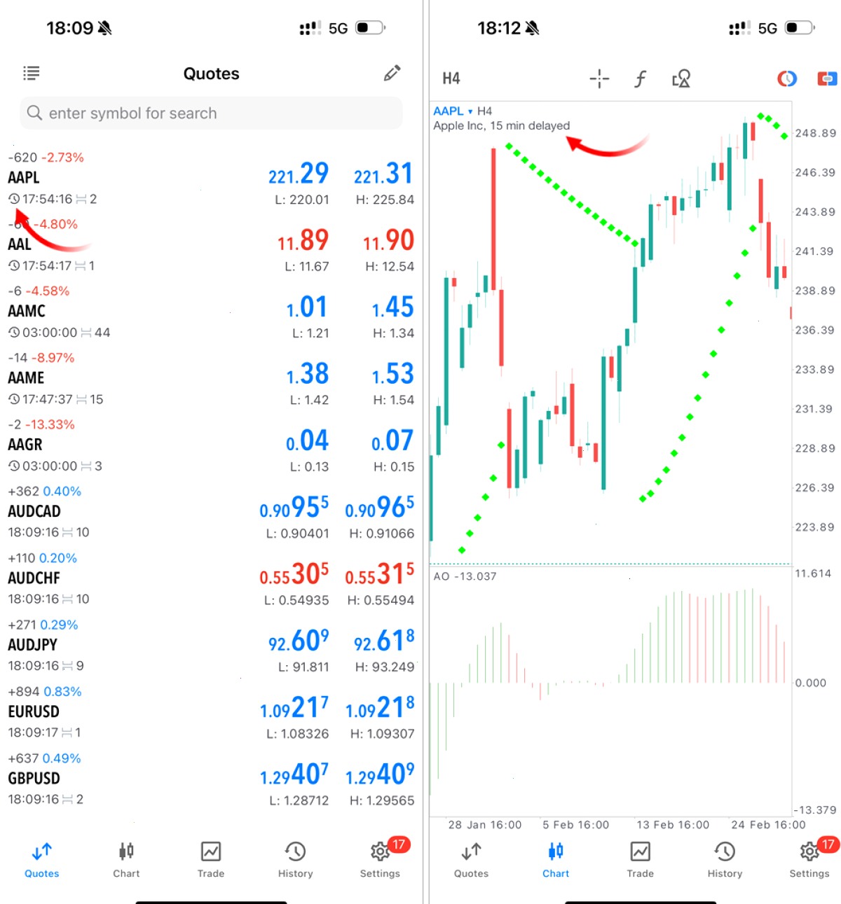 改进了报价延迟的显示